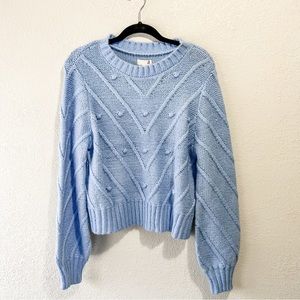 Powder blue Pom-Pom sweater